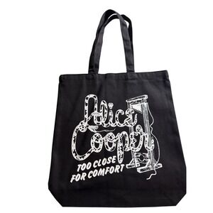 Alice Cooper‎ Too Close For Comfort Black Tote Bag Concert Merch